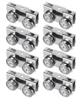 Upgraded Four Wheel Trolley Assembly For Stable Load Handling Fits 1 5/8 Inch Or Taller Strut Channel Pack Of Eight