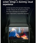 Slick Aftermarket Rear Seat Entertainment Screen For Tesla Model 3 And Model Y With 8.66 Inch HD touchscreen displaying dynamic visuals.