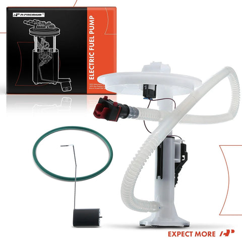 Right Fuel Tank Sending Unit Transfer Pump For Dodge Durango 2011 Through 2019 And Jeep Grand Cherokee 2011 Through 2018 With 3.0L 3.6L 5.7L 6.2L 6.4L Without Fuel Pump Included Drop In Replacement, visible with wiring and components displayed against packaging.
