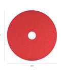 20 Inch Red Daily Cleaning And Buffing Pad Pack Of 5 For Light Duty Cleaning Scrub And High Gloss Shine On Cars Trucks SUVs And More Model 404420 Auto Detailing
