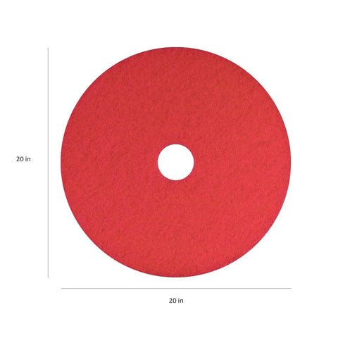 20 Inch Red Daily Cleaning And Buffing Pad Pack Of 5 For Light Duty Cleaning Scrub And High Gloss Shine On Cars Trucks SUVs And More Model 404420 Auto Detailing