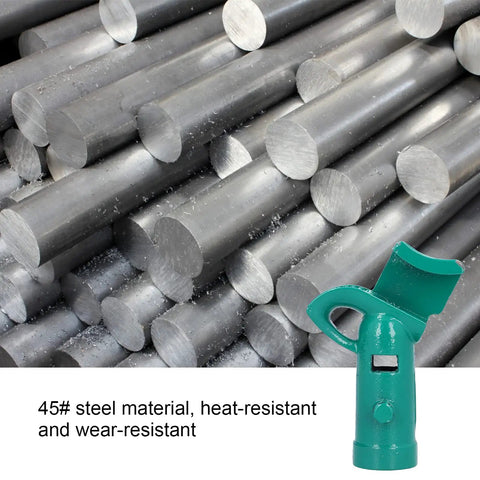 All Day Long Durable Heavy Duty Manual Pipe Bender With Ridiculously Comfortable Handle and Perfect 90 To 180 Degree Bends next to steel rods.