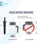 Tamper Replacement For Classic 64 Oz Blender Jar Fit 13 Inch Tall Container Replacement Part For 5200 6300 5000 760