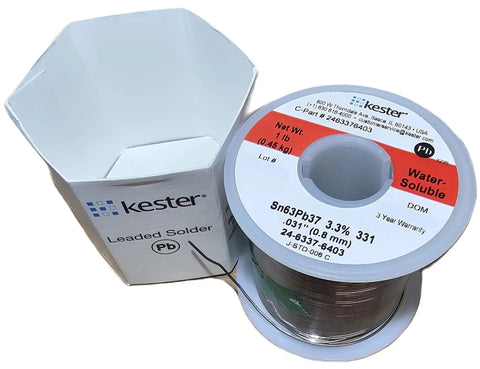 Lead Solder Wire 63/37 Tin-Lead Core.031 Inch Diameter, 1 Pound Spool With Water Soluble Flux 331 For Electronics packaging