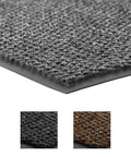 Close-up of Polynib Indoor Entrance Mat 3 Ft By 6 Ft Gray For Home Or Office, showing texture and vinyl backing