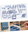 Heavy Duty Petal Expansion Bolts Nuts Kit 35Pcs M4 M5 M6 for Hollow Wall Anchors in plastic organizer