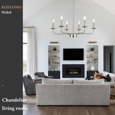 Six Light Farmhouse Candle Chandelier In Black And Brass For Bedrooms Kitchen Island And Dining Rooms Ceiling Light Fixture Pendant Lighting Classic Silhouette Elegant Rustic Farmhouse Style in modern living room