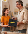 Man and young woman holding a non-slip leather case for Pro Grade Butane Torch Kit With 16 Pieces.