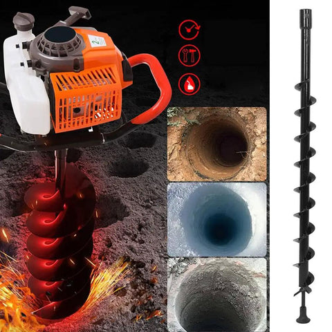 Pro Grade Earth Auger With Carbon Steel Shaft For Faster Planting And Digging, 20mm Shaft Drill Bit For Post Holes and Landscapes