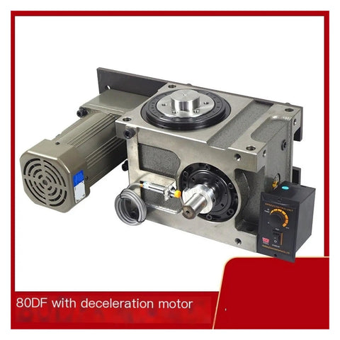 Flange Type 80DF Cam Indexer With 200W Geared Motor And Hollow Rotary Platform view showing motor and control unit