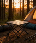 Roll Up Camping Table For Four Ultra Lightweight Portable Outdoor Table with Carry Bag black ideal for picnics and travel