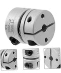 Top Notch Aluminum Alloy Flexible Shaft Coupling For Stepper Motors, CNC And 3D Printers With Secure Clamp Style Easy Install Keyed Design Handles Misalignment Like A Boss, silver