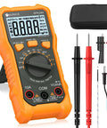 6000 Count Digital Multimeter With TRMS Auto Range And NCV Measures AC And DC Voltage display with probes and case