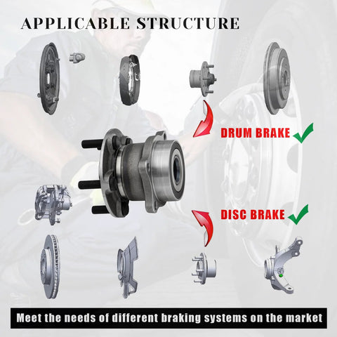 Beefed Up Drop In Rear Wheel Bearing Hubs Assembly for multiple braking systems visualization