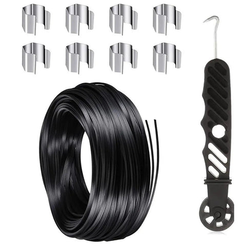 Window Screen Repair Kit With Rubber Splines And Bearing Roller, Easy Removal Hook, Press Wheel And Screen Retainer Tools For Quick Fixes