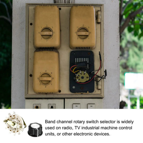 Band Selector Rotary Switch With Knob 1 Pole 8 Throw 1 Deck For Radio, TV And Industrial Equipment Control Unit Durable Multi Pole Multi Throw Switch Great For DIY Projects And Home Theater Rigs. rotary switch with knob and wiring for control panel