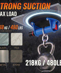 Heavy Duty 8 Inch Vacuum Suction Cups For Glass And Tile, 2 Pack Industrial Lifting Tool With Pump Handle and Red Line Safety Indicator To Move Windows Without Any Sweat Or Hassle showing load capacity and materials.
