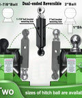Heavy Duty Electric Trailer Dolly Moves 3600 Lbs With Ease dual-ended reversible hitch ball with 1-7/8" and 2" sizes.
