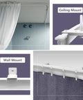 Flexible Bendable Ceiling Curtain Track 16 Ft White Wall Mount Sliding Curtain Rail System With Clips For RV Room Divider And Home Windows, No Fuss Install, Curved For Angled Ceilings, Clips Included, Durable Aluminum Rail, Ideal For RVs And Homes, ceiling and wall mount with clips