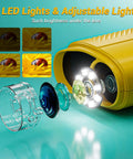 Awesome Handheld 50X To 1000X Pocket Microscope With Eight Adjustable Led Lights For Photo And Video Science Kit Toys For Kids Ages Three To Twelve Orange, yellow LED lens close-up
