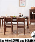 Heavy Duty Furniture Sliders For Carpet And Hardwood With Thick Felt Pads Screw In Chair Glides under wooden dining table.