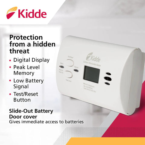 Carbon Monoxide Detector Portable CO Alarm With AA Battery Power, LED Indicators, Test Reset Button, Low Battery Indicator