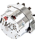 Chrome Finish 120 Amp Street Rod Alternator For 1 Wire Self Exciting GM 305 350 BBC SBC Engines Replaces 2402033DC ADR0335C OE Replacement Direct Fit For Classic GM Cars