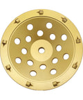 7 Inch PCD Grinding Cup Wheel With 9 Segments For Epoxy Thinset Glue And Concrete Floor Surface Coating Removal On 5/8-11 Threaded Shank