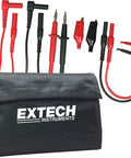 TL809 Electronic Test Lead Kit With Dual Alligator Clips And Removable Insulators, Plunger Mini Hooks, Pro Grade Heavy Duty Probe Handles