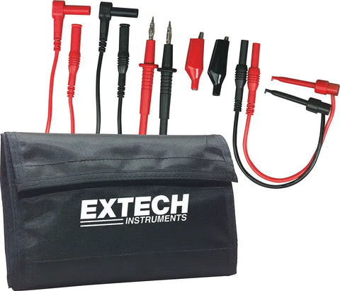TL809 Electronic Test Lead Kit With Dual Alligator Clips And Removable Insulators, Plunger Mini Hooks, Pro Grade Heavy Duty Probe Handles