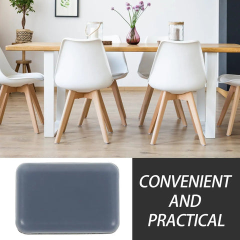 Dining table with chairs using 12 Piece PTFE Furniture Glides For Dining Tables And Sofas, No Slip Chair Leg Sliders