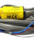 Workhorse Mini Beam Photoelectric Sensor Emitter 10 To 30 VDC Input With 2 M Cable And 3 M Max Sensing Distance IP67 Housing For Industrial Automation And Conveyor Lines, yellow housing