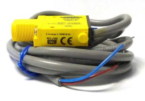 Workhorse Mini Beam Photoelectric Sensor Emitter 10 To 30 VDC Input With 2 M Cable And 3 M Max Sensing Distance IP67 Housing For Industrial Automation And Conveyor Lines, yellow housing