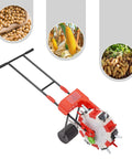 Walk Behind Seed Planter For Row Crops, Manual Seeder Machine For Peanuts, Corn And Beans With Precision Sowing Of 1 To 2 Seeds