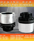 4X4 Manual Wheel Locking Hub Replacement Kit For 1998-2003 Ford Ranger, 1995-2001 Ford Explorer, And 1998-2009 Mazda B-Series Pickup, Locking Hub Actuator Assembly, 2 Pack, Replaces 15001.70 And F87Z-3B396-BA, Built Tough For Rugged Terrain