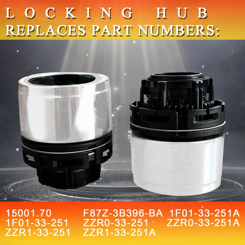 4X4 Manual Wheel Locking Hub Replacement Kit For 1998-2003 Ford Ranger, 1995-2001 Ford Explorer, And 1998-2009 Mazda B-Series Pickup, Locking Hub Actuator Assembly, 2 Pack, Replaces 15001.70 And F87Z-3B396-BA, Built Tough For Rugged Terrain