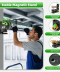 Dead Nuts True Self Leveling Green Laser Level Tough Cross Line Tool with magnetic stand, fine-tuning height for easy use.