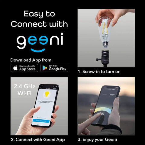 Easy setup of Smart WiFi LED Light Bulb Tunable White Dimmable With Voice And App Control Compatible With Alexa And Google Home