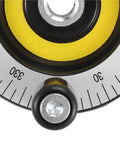 Close-up of calibrated scale on Solid 80mm Hand Wheel With Scale Pro Grade Bakelite Machine Handle for Precision Machinery 50I Model