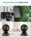 Three-Watt Solar Panel For Outdoor Wireless Cams Keeps Your Security Cam Charged All Day IP66 Waterproof Solar Charger connected