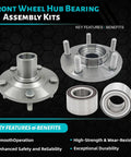 Front Wheel Bearing Hub Assembly For Mazda 3 2009-2013 And Mazda 5 2006-2010 2012-2015, Bolt-On Left Or Right Fit