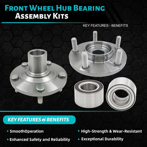 Front Wheel Bearing Hub Assembly For Mazda 3 2009-2013 And Mazda 5 2006-2010 2012-2015, Bolt-On Left Or Right Fit
