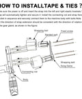 Diagram showing parts and installation of Top Rated Automatic Tube Wrapping Machine For Air Conditioning Ducts And Copper Piping.