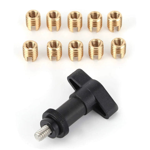 Batwing Fairing Repair Kit With Brass Self Tapping Inserts And T Handle Tool For M10 Thread Replacement On Touring Motorcycles 1996 No Glue Needed For A Secure Front And Side Fairing Mount On Rough Rides, brass inserts and tool