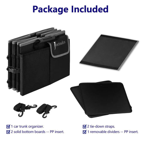 Built In Insulated Leak Proof Cooler Bag Trunk Organizer For SUV with bottom boards and straps