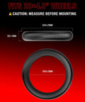 Puncture Proof Tire Insert For 20x4 Fat Bike Tires With 15mm Anti-Puncture Layer, showing measurements and profile view