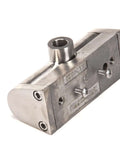 Heavy Duty Spring Hinge Assembly for Commercial Steam Cooking Equipment, steel pivot, corrosion-resistant finish, side view