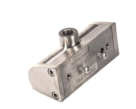 Heavy Duty Spring Hinge Assembly for Commercial Steam Cooking Equipment, steel pivot, corrosion-resistant finish, side view