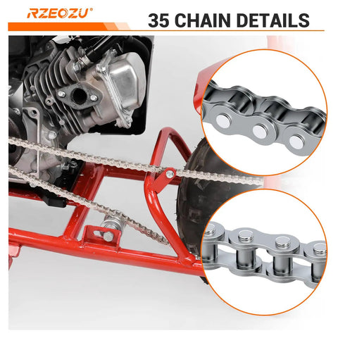 Silver 140 Link Mini Bike Chain For Diverse Engines ✓