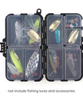 Open Compact Fishing Tackle Box With Clear Lids Nine Compartment Double Layer Lure Organizer For Small Baits And Gear